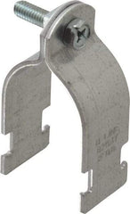 Cooper B-Line - 2" Pipe, 12 Gauge, Grade ASTM A1011," Pipe or Conduit Clamp - Zinc Plated, 800 Lb Capacity, All Conduit - Exact Tool & Supply