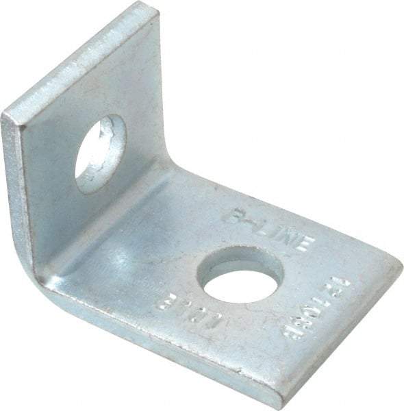Cooper B-Line - Zinc Plated Carbon Steel 90° Strut Fitting - 1/2" Bolt, 2 Holes, Used with Cooper B Line Channel & Strut (All Sizes Except B62 & B72) - Exact Tool & Supply