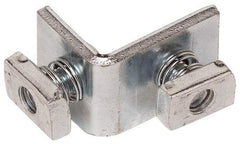 Cooper B-Line - Zinc Plated Carbon Steel 90° Preassembled Strut Fitting - 1/2" Bolt, 2 Holes, Used with Cooper B Line Channel & Strut (All Sizes Except B62 & B72) - Exact Tool & Supply