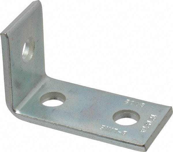 Cooper B-Line - Zinc Plated Carbon Steel 90° Strut Fitting - 1/2" Bolt, 3 Holes, Used with Cooper B Line Channel & Strut (All Sizes Except B62 & B72) - Exact Tool & Supply