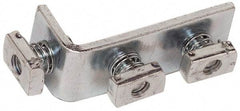 Cooper B-Line - Zinc Plated Carbon Steel 90° Preassembled Strut Fitting - 1/2" Bolt, 3 Holes, Used with Cooper B Line Channel & Strut (All Sizes Except B62 & B72) - Exact Tool & Supply