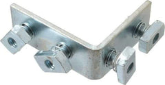 Cooper B-Line - Zinc Plated Carbon Steel 90° Preassembled Strut Fitting - 1/2" Bolt, 4 Holes, Used with Cooper B Line Channel & Strut (All Sizes Except B62 & B72) - Exact Tool & Supply