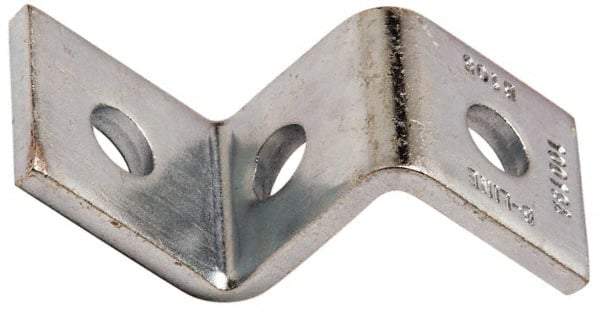 Cooper B-Line - Zinc Plated Carbon Steel Z Strut Fitting - 1/2" Bolt, 3 Holes, Used with Cooper B Line Channel & Strut (All Sizes Except B62 & B72) - Exact Tool & Supply