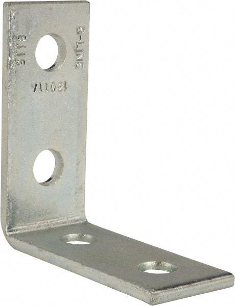 Cooper B-Line - Zinc Plated Carbon Steel 90° Strut Fitting - 1/2" Bolt, 4 Holes, Used with Cooper B Line Channel & Strut (All Sizes Except B62 & B72) - Exact Tool & Supply