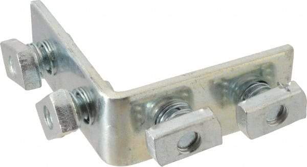 Cooper B-Line - Zinc Plated Carbon Steel 90° Preassembled Strut Fitting - 1/2" Bolt, 4 Holes, Used with Cooper B Line Channel & Strut (All Sizes Except B62 & B72) - Exact Tool & Supply