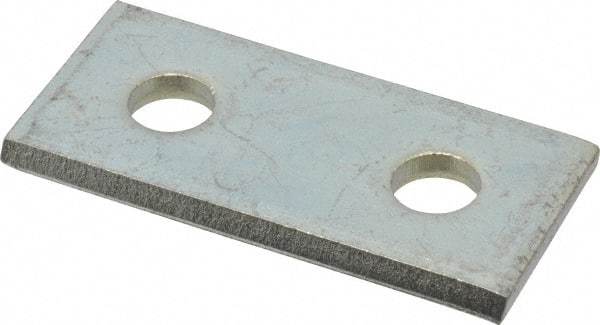 Cooper B-Line - Zinc Plated Carbon Steel Flat Splice Strut Fitting - 1/2" Bolt, 2 Holes, Used with Cooper B Line Channel & Strut (All Sizes Except B62 & B72) - Exact Tool & Supply