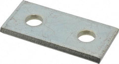 Cooper B-Line - Zinc Plated Carbon Steel Flat Splice Strut Fitting - 1/2" Bolt, 2 Holes, Used with Cooper B Line Channel & Strut (All Sizes Except B62 & B72) - Exact Tool & Supply