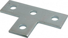 Cooper B-Line - Zinc Plated Carbon Steel Flat Tee Strut Fitting - 1/2" Bolt, 4 Holes, Used with Cooper B Line Channel & Strut (All Sizes Except B62 & B72) - Exact Tool & Supply