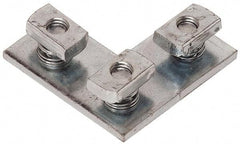 Cooper B-Line - Zinc Plated Carbon Steel Preassembled Flat Corner Strut Fitting - 1/2" Bolt, 3 Holes, Used with Cooper B Line Channel & Strut (All Sizes Except B62 & B72) - Exact Tool & Supply