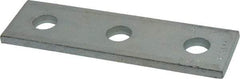 Cooper B-Line - Zinc Plated Carbon Steel Flat Splice Strut Fitting - 1/2" Bolt, 3 Holes, Used with Cooper B Line Channel & Strut (All Sizes Except B62 & B72) - Exact Tool & Supply