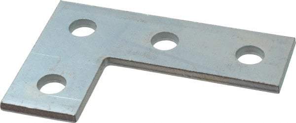 Cooper B-Line - Zinc Plated Carbon Steel Flat Corner Strut Fitting - 1/2" Bolt, 4 Holes, Used with Cooper B Line Channel & Strut (All Sizes Except B62 & B72) - Exact Tool & Supply