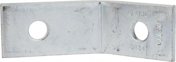 Cooper B-Line - Zinc Plated Carbon Steel 45° Open Angle Strut Fitting - 1/2" Bolt, 2 Holes, Used with Cooper B Line Channel & Strut (All Sizes Except B62 & B72) - Exact Tool & Supply