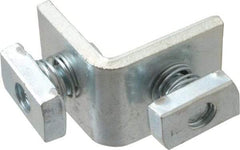 Cooper B-Line - Zinc Plated Carbon Steel 90° Preassembled Corner Strut Fitting - 1/2" Bolt, 2 Holes, Used with Cooper B Line Channel & Strut (All Sizes Except B62 & B72) - Exact Tool & Supply