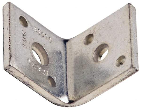 Cooper B-Line - 1/2 or 3/8" Rod, Zinc Plated Carbon Steel Reversible Angle Clip Reversible Angle Strut Clip - 500 Lb Capacity, 2 Holes, Used with Rod To Beam Or Wall Bracket - Exact Tool & Supply