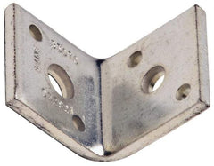 Cooper B-Line - 1/2 or 3/8" Rod, Zinc Plated Carbon Steel Reversible Angle Clip Reversible Angle Strut Clip - 500 Lb Capacity, 2 Holes, Used with Rod To Beam Or Wall Bracket - Exact Tool & Supply