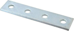 Cooper B-Line - Zinc Plated Carbon Steel Flat Splice Strut Fitting - 1/2" Bolt, 4 Holes, Used with Cooper B Line Channel & Strut (All Sizes Except B62 & B72) - Exact Tool & Supply