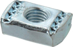 Cooper B-Line - 1/2" Rod, Zinc Plated Carbon Steel Channel Strut Nut with O Spring - 2000 Lb Capacity, 1/2" Bolt, 1 Hole, Used with Cooper B Line B11, B12, B22, B24, B26 & B32 Channel & Strut - Exact Tool & Supply