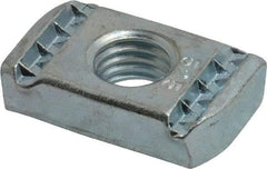 Cooper B-Line - 1/2" Rod, Zinc Plated Carbon Steel Spring Channel Strut Nut with O Spring - 2000 Lb Capacity, 1/2" Bolt, 1 Hole, Used with Cooper B Line B42, B52, B54 & B56 Channel & Strut - Exact Tool & Supply