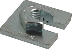 Cooper B-Line - 3/8" Rod, Zinc Plated Carbon Steel Slip On Square Washer, Lock Strut Nut - 730 Lb Capacity, 3/8-16" Bolt, 1 Hole, Used with Cooper B Line Channel & Strut (All Sizes Except B62 & B72) - Exact Tool & Supply