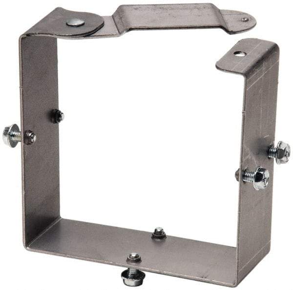 Cooper B-Line - 4 Inch Long x 4 Inch High, Rectangular Raceway Connector Coupling - Gray, For Use with Lay In Wireways, Type 1 Hinge Cover Wireway - Exact Tool & Supply