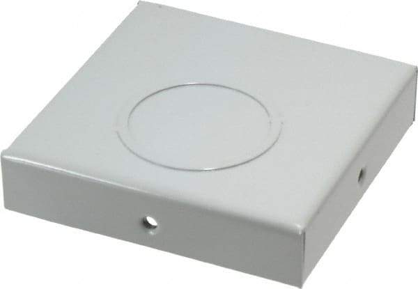 Cooper B-Line - 4 Inch Wide x 4 Inch High, Square Raceway Fitting - Gray, For Use with Lay In Wireways, Type 1 Screw Cover Wireway - Exact Tool & Supply