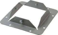 Cooper B-Line - 4 Inch Wide x 4 Inch High, Rectangular Raceway Flange - Gray, For Use with Lay In Wireways, Type 1 Screw Cover Wireway - Exact Tool & Supply