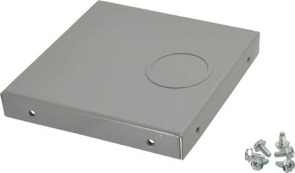 Cooper B-Line - 6 Inch Wide x 6 Inch High, Rectangular Raceway Fitting - Gray, For Use with Lay In Wireways, Type 1 Screw Cover Wireway - Exact Tool & Supply