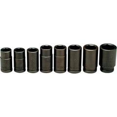 Wright Tool & Forge - 8 Pc 3/4" Drive Deep Impact Socket Set - Exact Tool & Supply