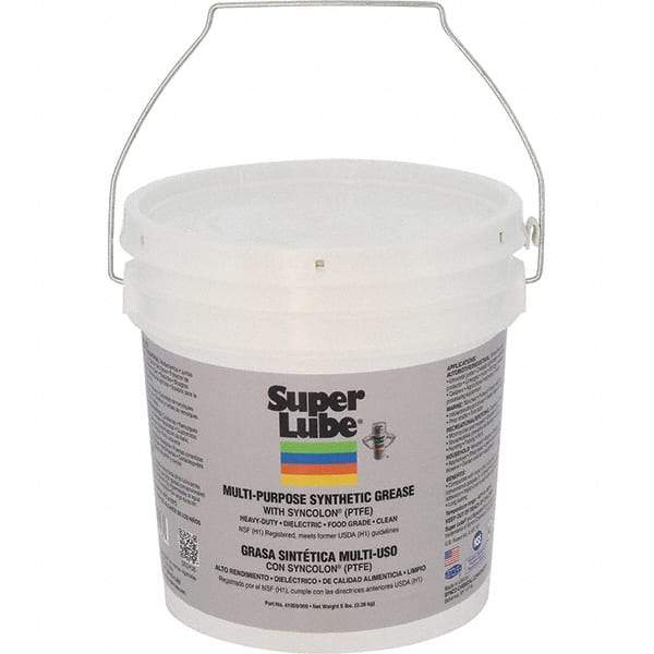 Synco Chemical - 5 Lb Pail Synthetic General Purpose Grease - Translucent White, Food Grade, 450°F Max Temp, NLGIG 000, - Exact Tool & Supply