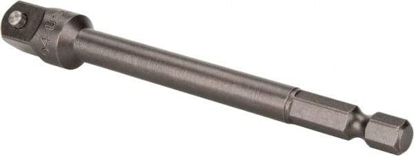 Proto - 3/8" Square Size Hex to Square Adapter - 1/4" Hex Drive, 4" OAL - Exact Tool & Supply