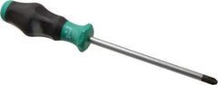Wera - #3, 10-1/2" OAL, Standard Phillips Screwdriver - 6" Blade Length, Round Shank, Ergonomic Handle - Exact Tool & Supply
