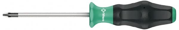 Wera - #3 Point, 6" Blade Length, Pozidriv Screwdriver - Exact Tool & Supply
