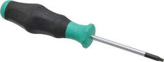Wera - T9 Torx Driver - 2-23/64" Blade Length, 5-35/64" OAL, Ergonomic Handle - Exact Tool & Supply