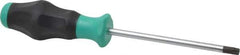Wera - T40 Torx Driver - 5-7/64" Blade Length, 9-33/64" OAL, Ergonomic Handle - Exact Tool & Supply