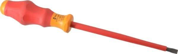 Wera - 255mm OAL Standard Slotted Screwdriver - 150mm Blade Length, Round Shank, Ergonomic Handle - Exact Tool & Supply