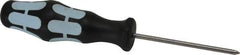 Wera - #0, 5-1/2" OAL, Standard Phillips Screwdriver - 2-3/8" Blade Length, Round Shank, Ergonomic Handle - Exact Tool & Supply
