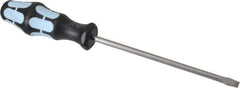 Wera - 6.5mm Blade Width, 255mm OAL Stainless Steel Slotted Screwdriver - 150mm Blade Length, Round Shank, Ergonomic Handle - Exact Tool & Supply