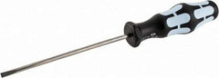 Wera - 3.5mm Blade Width, 181mm OAL Stainless Steel Slotted Screwdriver - 100mm Blade Length, Round Shank, Ergonomic Handle - Exact Tool & Supply