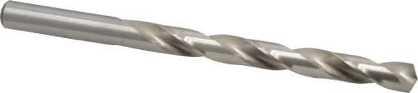 Cleveland - Letter S 135° High Speed Steel Jobber Drill - Bright Finish, Right Hand Cut, Spiral Flute, Straight Shank, 4-7/8" OAL, Split Point - Exact Tool & Supply