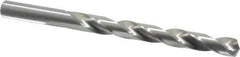 Cleveland - Letter T 135° High Speed Steel Jobber Drill - Bright Finish, Right Hand Cut, Spiral Flute, Straight Shank, 4-7/8" OAL, Split Point - Exact Tool & Supply