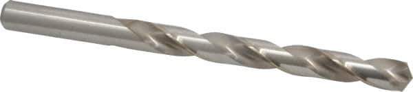 Cleveland - Letter V 135° High Speed Steel Jobber Drill - Bright Finish, Right Hand Cut, Spiral Flute, Straight Shank, 5" OAL, Split Point - Exact Tool & Supply
