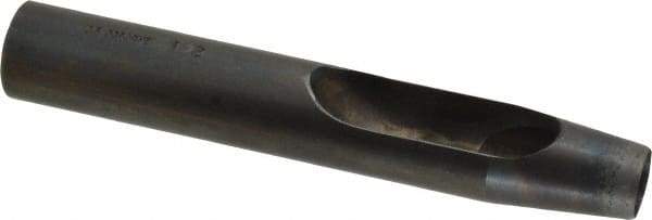 Made in USA - 1/2" Hollow Punch - 5" OAL, Steel - Exact Tool & Supply