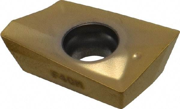 Seco - XOMX180604 M10 Grade F40M Carbide Milling Insert - TiAlN/TiN Finish, 1/4" Thick, 0.016" Corner Radius - Exact Tool & Supply