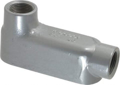Thomas & Betts - LB Body, 3/4" Trade, IMC, Rigid Aluminum Conduit Body - Oval, 5-1/8" OAL, 7.3 cc Capacity, Gray - Exact Tool & Supply