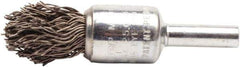 Weiler - Crimped, End Brushes - 1/2"X1/4X.02 CNTRLD FLARE END BRUSH - Exact Tool & Supply