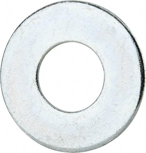 Value Collection - 1-1/8" Screw, Grade 2 Steel USS Flat Washer - 1.243" ID x 2.78" OD, 0.192" Thick, Zinc-Plated Finish - Exact Tool & Supply