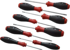 Wiha - 8 Piece Torx Screwdriver Set - Bit Sizes: Torx T6, T8, T10, T15, T20, T25, T27 & T30 - Exact Tool & Supply