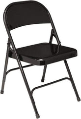 NPS - 18-1/4" Wide x 18-1/2" Deep x 29-1/4" High, Steel Standard Folding Chair - Black - Exact Tool & Supply