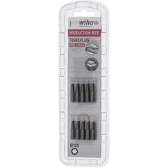 Wiha - 1/4" Drive IP25 Torx Plus Screwdriver Bit - 1" OAL, Insert Bit - Exact Tool & Supply