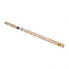 Made in USA - 30" Long Replacement Handle for Sledge Hammers - 1-1/4" Eye Length x 1" Eye Width, Hickory, 6 to 8 Lb Capacity, Material Grade Type A - Exact Tool & Supply